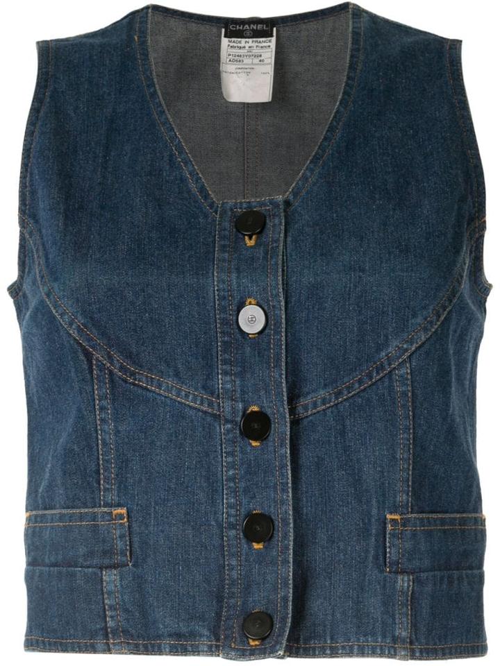 Chanel Pre-owned Chanel Sleeveless Vest Tops - Blue