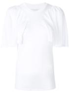 Facetasm Gathered Panel T-shirt, Women's, Size: 1, White, Cupro/tencel
