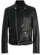 Versace - Leather Biker Jacket - Men - Lamb Skin/cupro - 46, Black, Lamb Skin/cupro