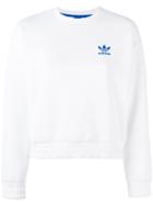 Adidas - Textured Logo Sweatshirt - Women - Polyester/spandex/elastane - 44, White, Polyester/spandex/elastane