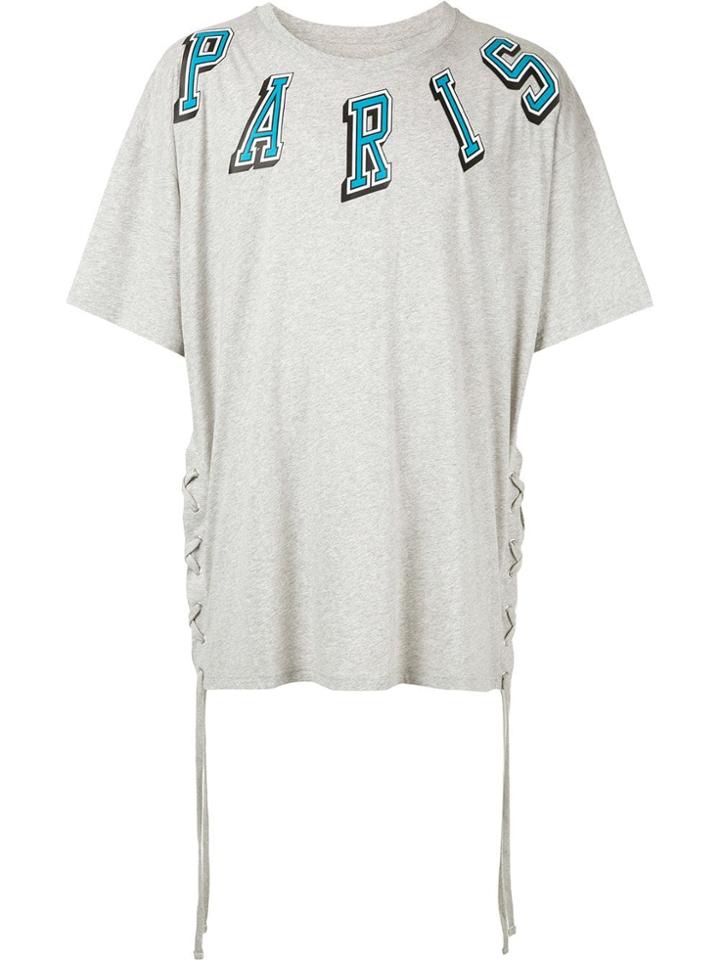 Faith Connexion Paris Slogan T-shirt - Grey