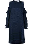 Cecilie Copenhagen - Cold Shoulder Dress - Women - Viscose - 1, Blue, Viscose