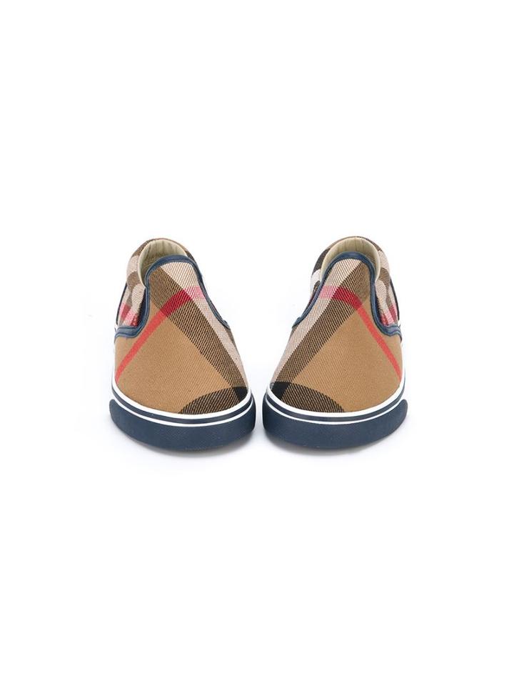 Burberry Kids House Check Sneakers, Boy's, Size: 21, Blue