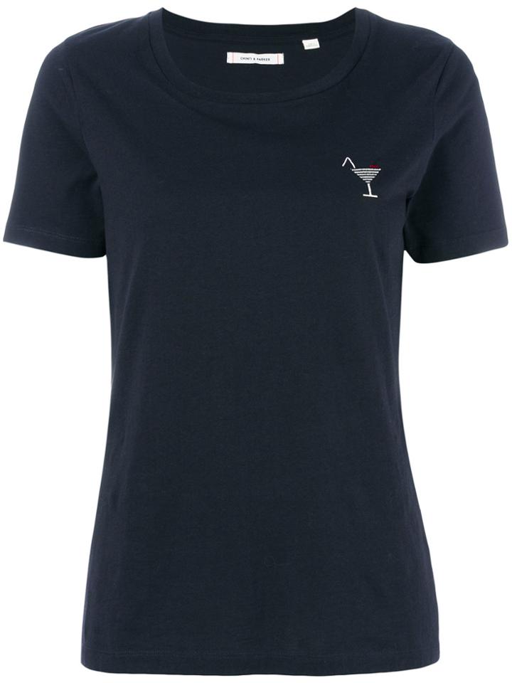 Chinti & Parker Cocktail Embroidery T-shirt - Blue