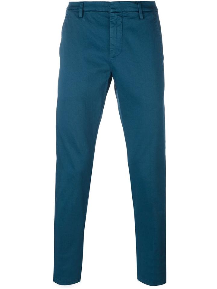 Dondup Slim-fit Chinos, Men's, Size: 32, Blue, Cotton/spandex/elastane