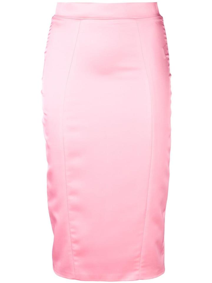 Murmur Fitted Midi Skirt - Pink