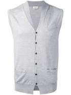 Ballantyne - Button Knit Waistcoat - Men - Cotton/cashmere - 52, Grey, Cotton/cashmere