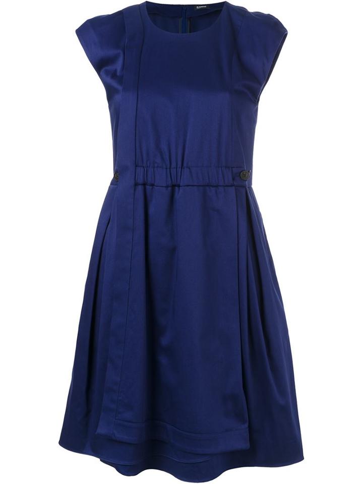 Jil Sander Navy Flare Dress