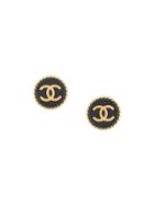 Chanel Pre-owned 1994 Cc Logos Button Earrings - Gold