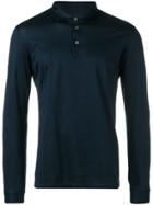Ballantyne Long-sleeved Polo Shirt - Blue