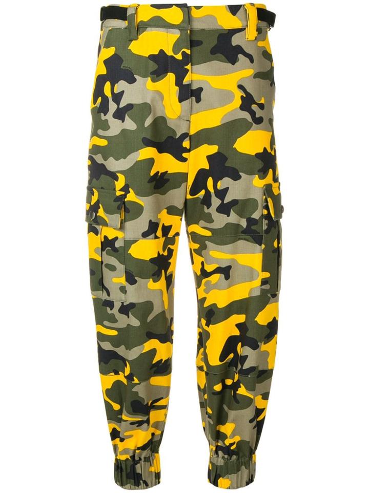 Miu Miu Camouflage Cargo Trousers - Green
