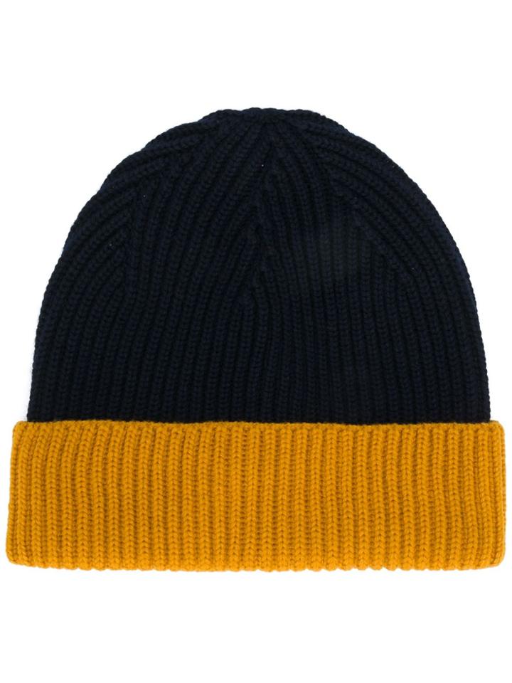 Altea Colour Block Ribbed Hat - Blue
