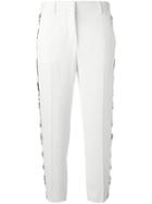 Msgm Beaded Side Cropped Trousers