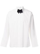 Homme Plissé Issey Miyake Wing Collar Classic Shirt, Men's, Size: 2, White, Polyester