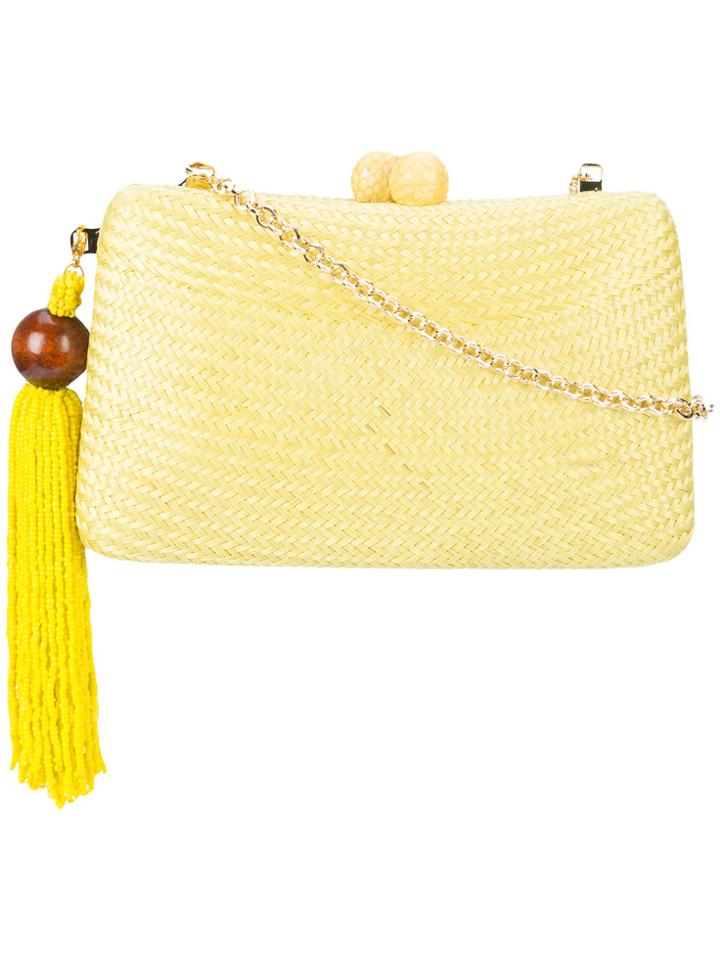 Serpui Woven Clutch - Yellow & Orange