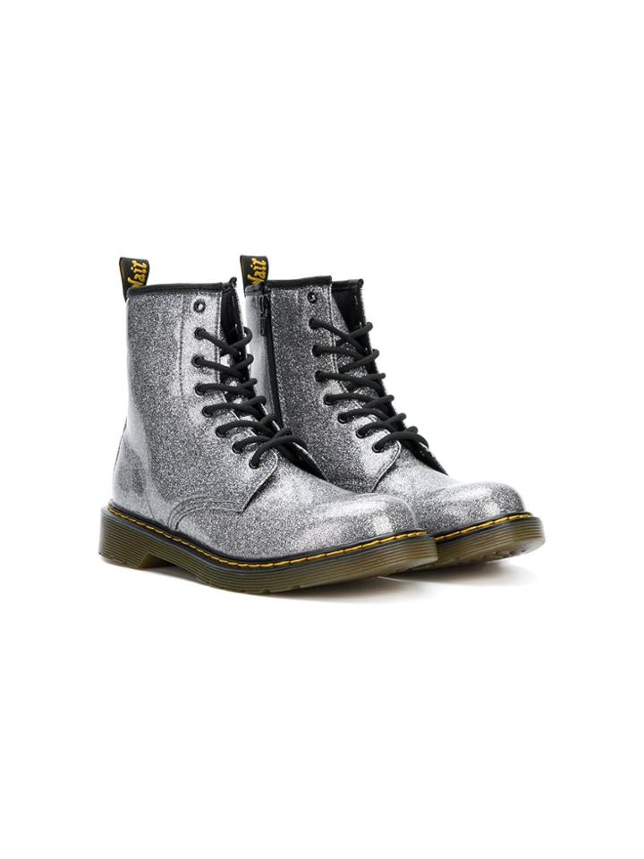 Dr Martens Kids Glitter Lace-up Boots - Grey