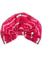Valentino Lipstick Print Turban - Red