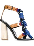 Tory Burch Weaver Sandals, Women's, Size: 6, Blue, Leather