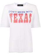 Filles A Papa Texas Printed Distressed T-shirt - White