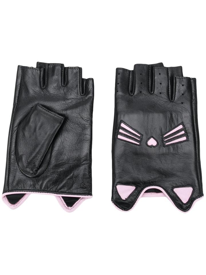 Karl Lagerfeld Choupette Fun Gloves - Black