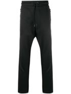 Diesel Track Pants With Knitted Bands - Black