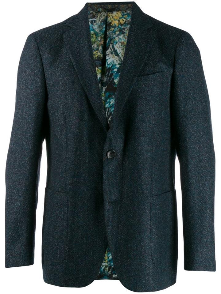 Etro Cashmere Blend Blazer - Blue