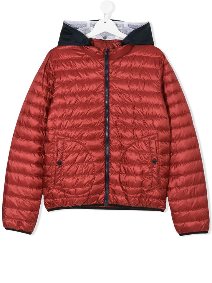 Herno Kids Hooded Padded Jacket - Red