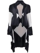 Pierantoniogaspari Diamond Check Draped Cardigan - Black