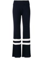 Golden Goose Pleated Rib Flared Trousers - Blue