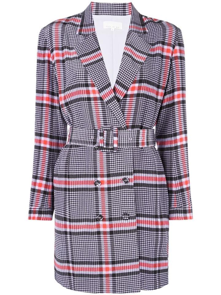 Fleur Du Mal Check Print Blazer Dress - Purple