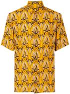 Versace Collection Printed Shortsleeved Shirt - Yellow & Orange