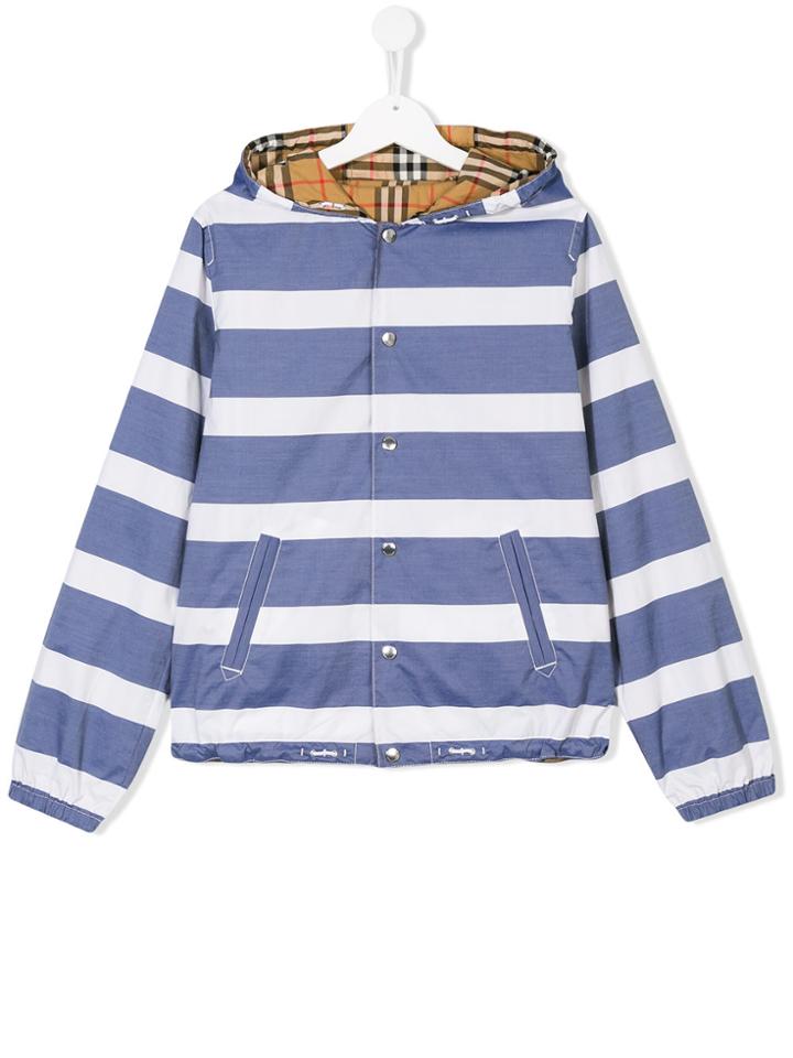 Burberry Kids Teen Hooded Jacket - Nude & Neutrals