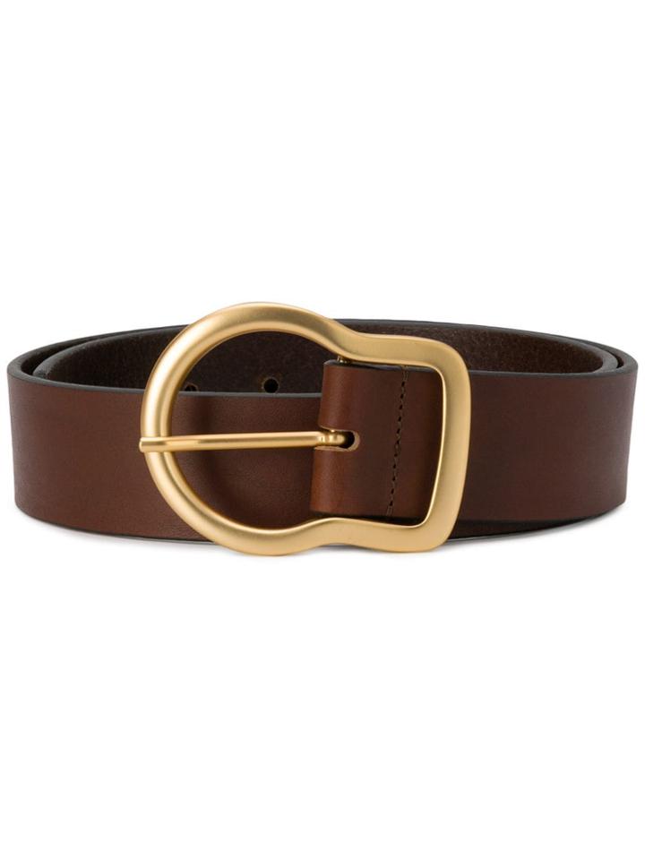 Dorothee Schumacher Gold-tone Buckle Belt - Brown
