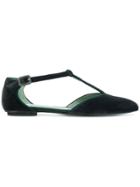 Paola D'arcano Pin Buckle Loafers - Green
