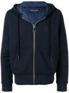 Jacob Cohen Logo Zipped Hoodie - Blue