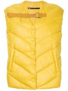 Muller Of Yoshiokubo Press Stud Quilted Vest - Yellow & Orange