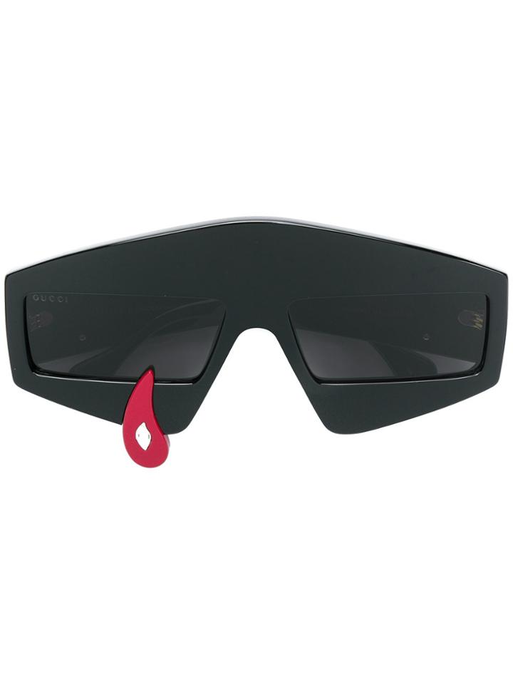 Gucci Eyewear Teardrop Oversized Sunglasses - Black