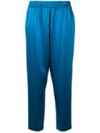Gianluca Capannolo Elasticated Satin Trousers - Blue