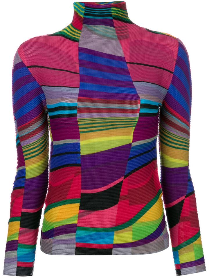 Issey Miyake Cauliflower Pleated Jumper - Multicolour