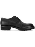 Marni Grained Leather Derby Shoes - Black