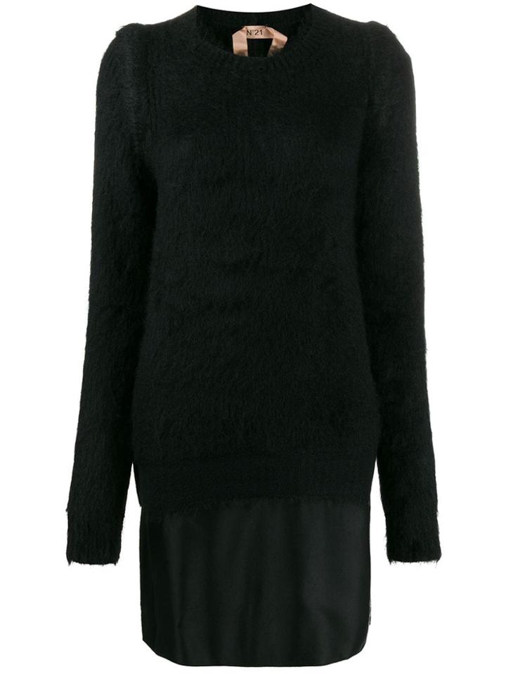 Nº21 Contrast Short Dress - Black