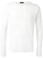 Zanone Henley T-shirt - White