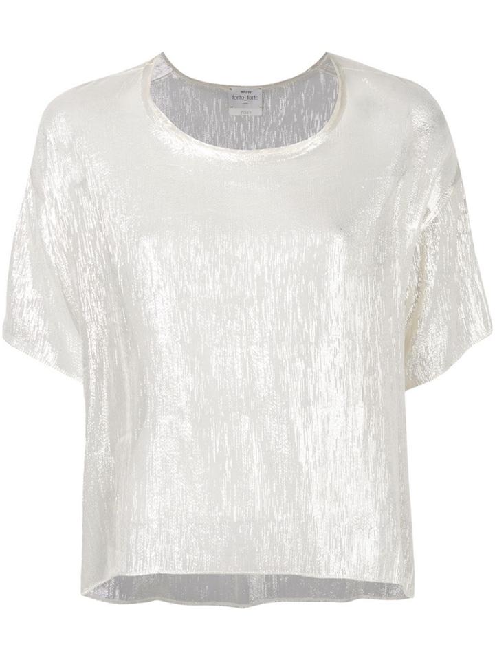 Forte Forte Sheer Iridescent Top - White