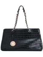 Versace Jeans - Croc-effect Shoulder Bag - Women - Synthetic Resin - One Size, Black, Synthetic Resin