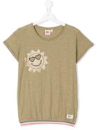 American Outfitters Kids Teen Contrast Hem Printed T-shirt - Green