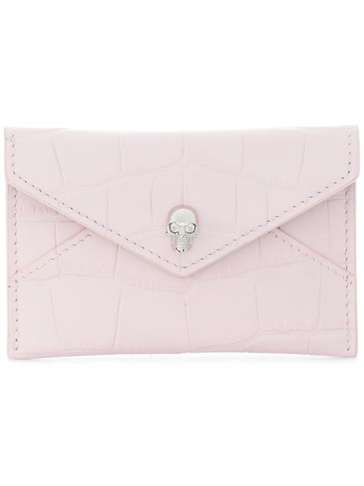 Alexander Mcqueen Skull Envelope Cardholder - Pink & Purple