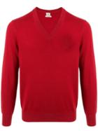 Kent & Curwen V-neck Pullover - Red