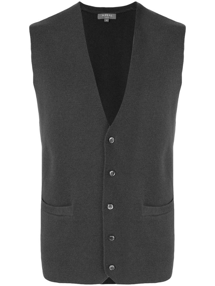 N.peal The Chelsea Milano Cashmere Waistcoat - Grey