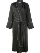 Balenciaga Contrast Piped Robe Jacket, Women's, Size: 40, Black, Acetate/viscose
