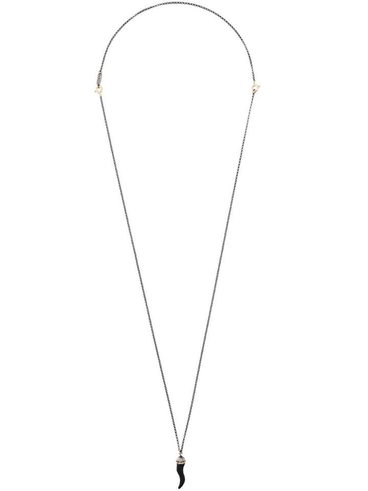 Ugo Cacciatori Tooth Pendant Necklace - Black